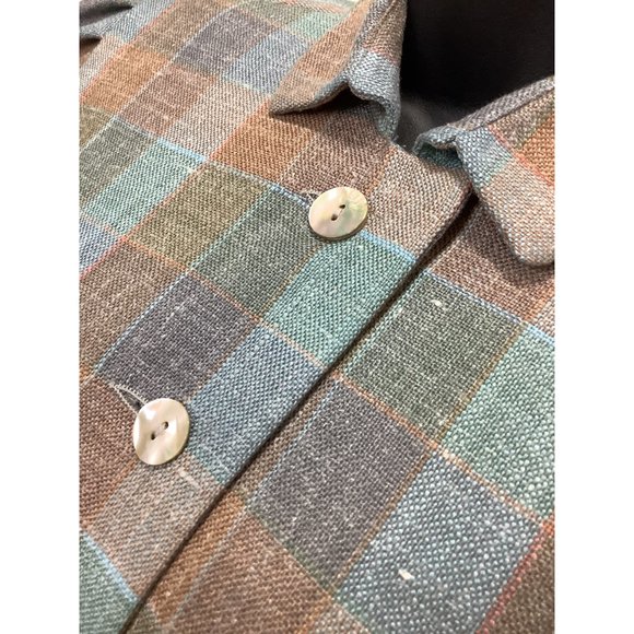 Vintage 1970's does 40's Plaid 2 Piece skirt set - Picture 4 of 8